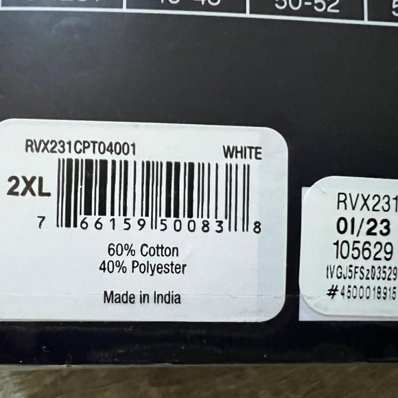 🔥Reebok 3 Pack Big & Tall 100% Cotton Tank Top Undershirts White Size 2XL-Tall - Picture 7 of 9